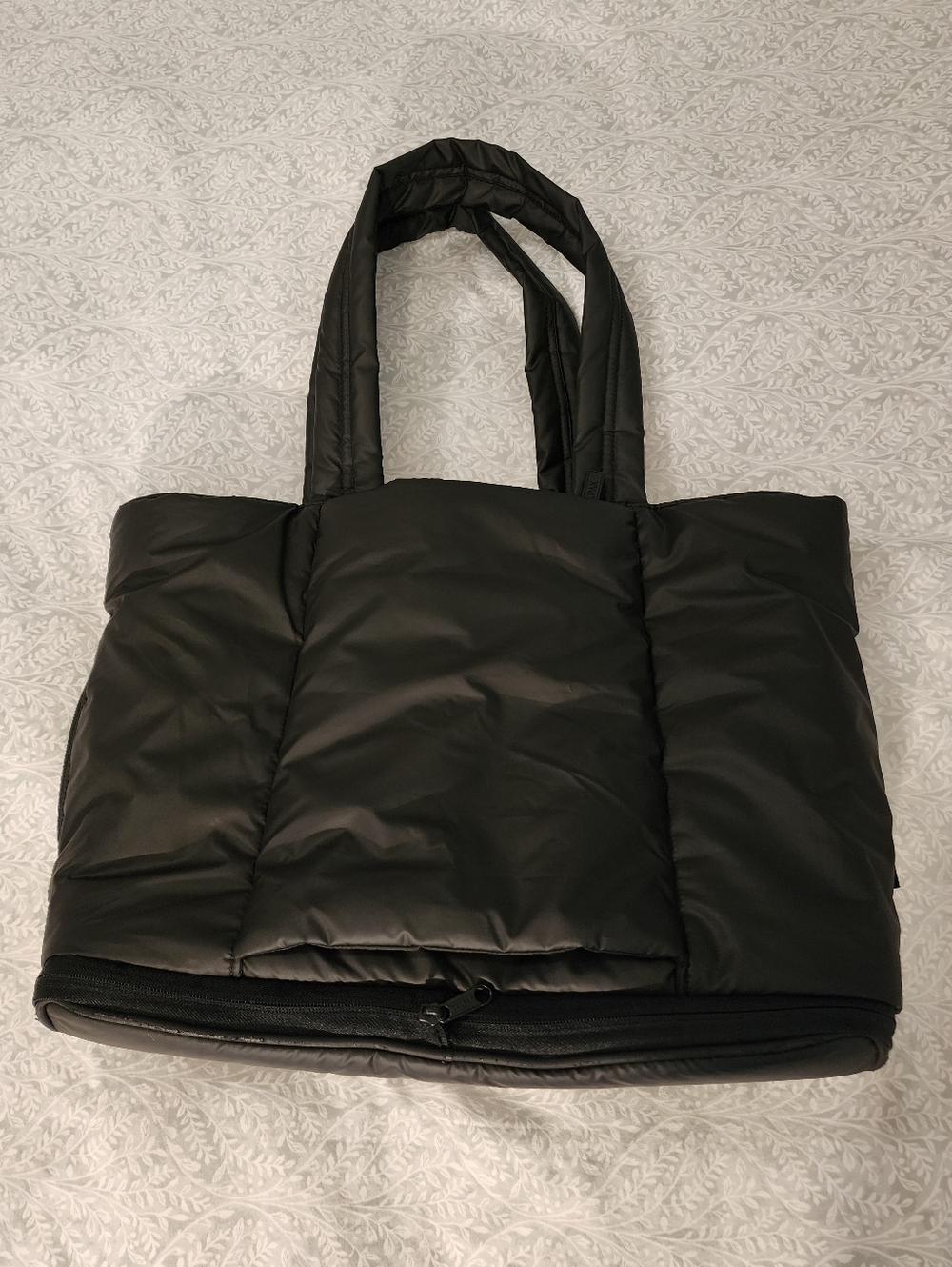 Luka Expandable Laptop Tote in Matte Black - Picture 15 of 16